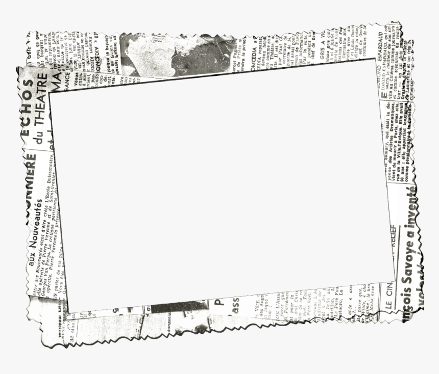 #ftestickers #frame #borders #newspaper #vintage #retro - Newspaper Frame Png, Transparent Png, Free Download