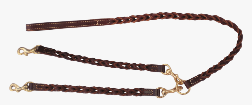 Woven Leather Two Dog Leash Coupler - Chain, HD Png Download, Free Download