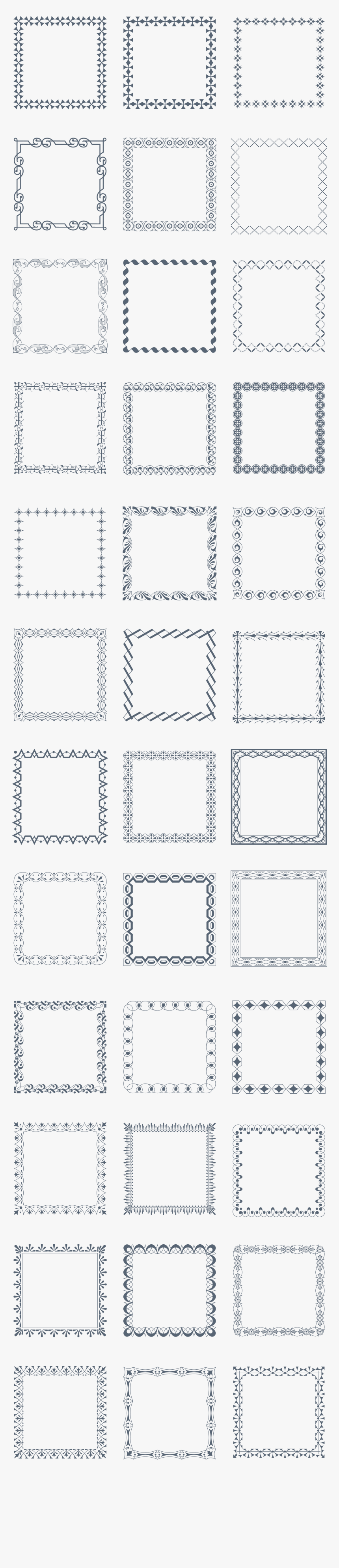 Preview All The Vintage Vector Borders, Carefully Traced - Monochrome, HD Png Download, Free Download