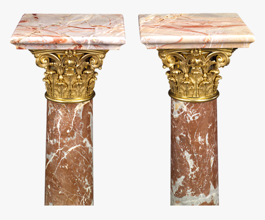 Marble And Bronze French Pedestals - Drawer, HD Png Download, Free Download