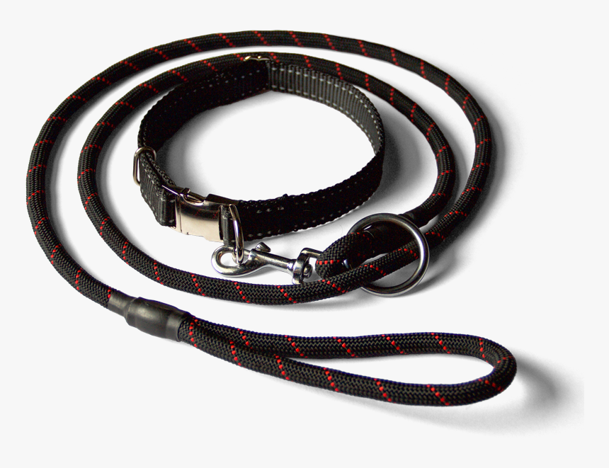 Bodhipuppy Black Collar And Leash Combo - Transparent Collar And Leash, HD Png Download, Free Download