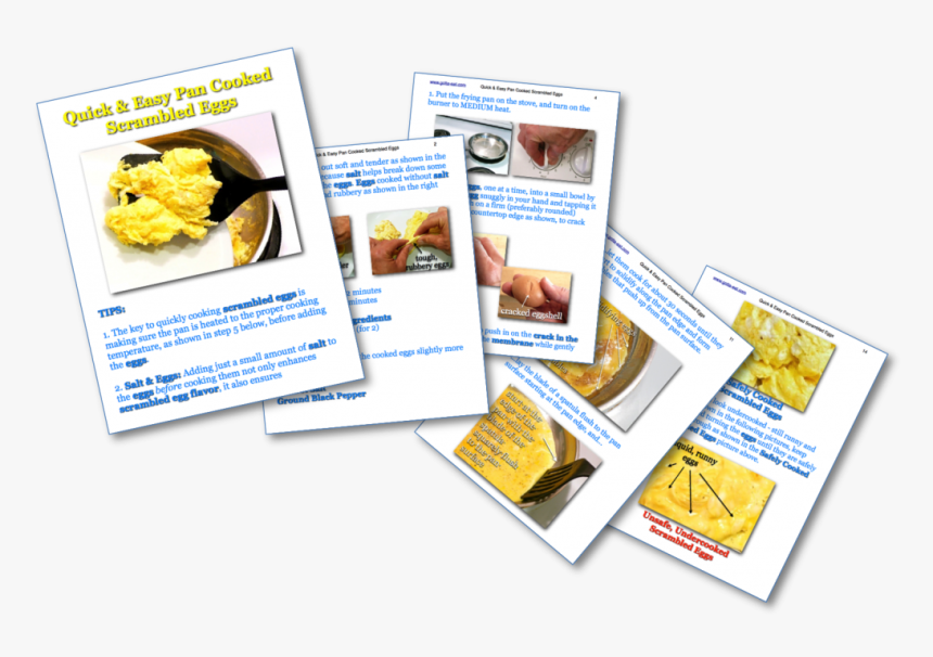 Pan Cooked Scrambled Eggs Picture Book Recipe Pages Flyer Hd