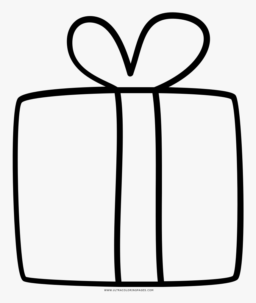 Regalo Página Para Colorear - Dibujo De Regalo Para Colorear, HD Png Download, Free Download