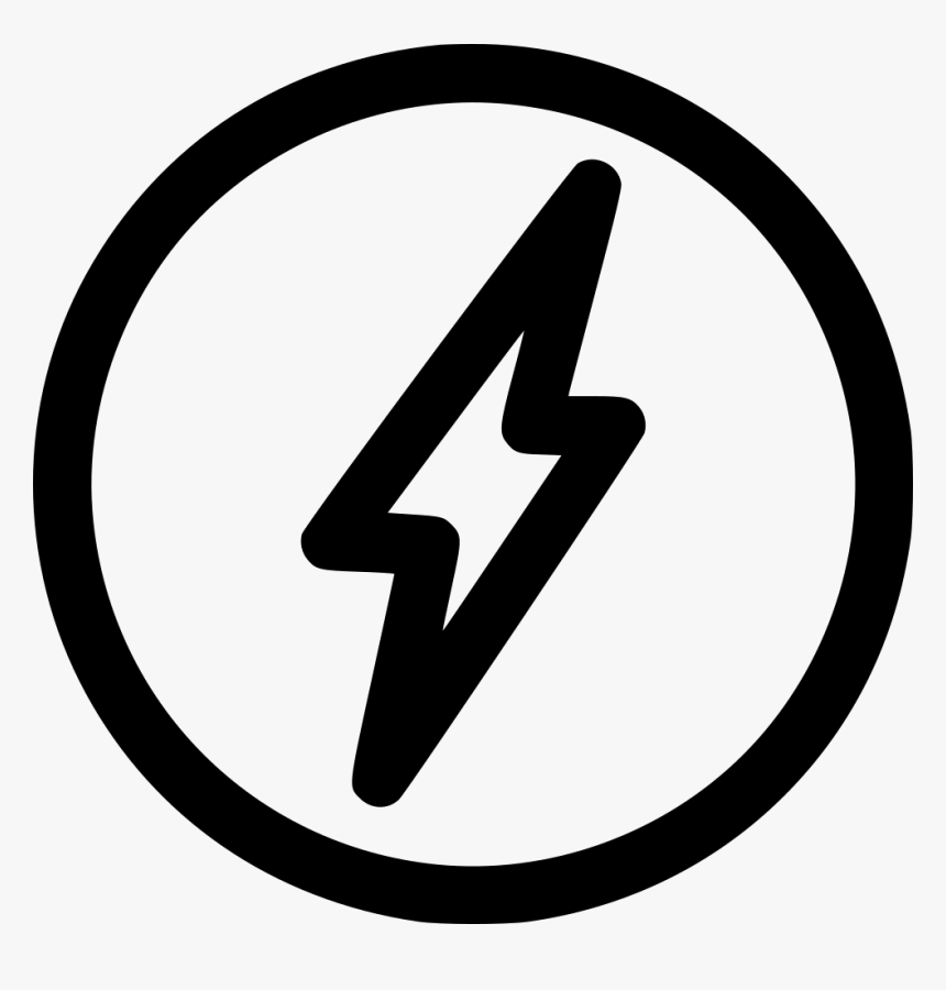 Lightining Power Bolt Flash Energy Charge Comments - No Food Icon Png, Transparent Png, Free Download