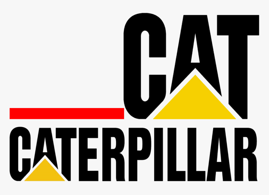 Caterpillar Logo Png Transparent On Yellow Clip Freeuse - Caterpillar, Png Download, Free Download