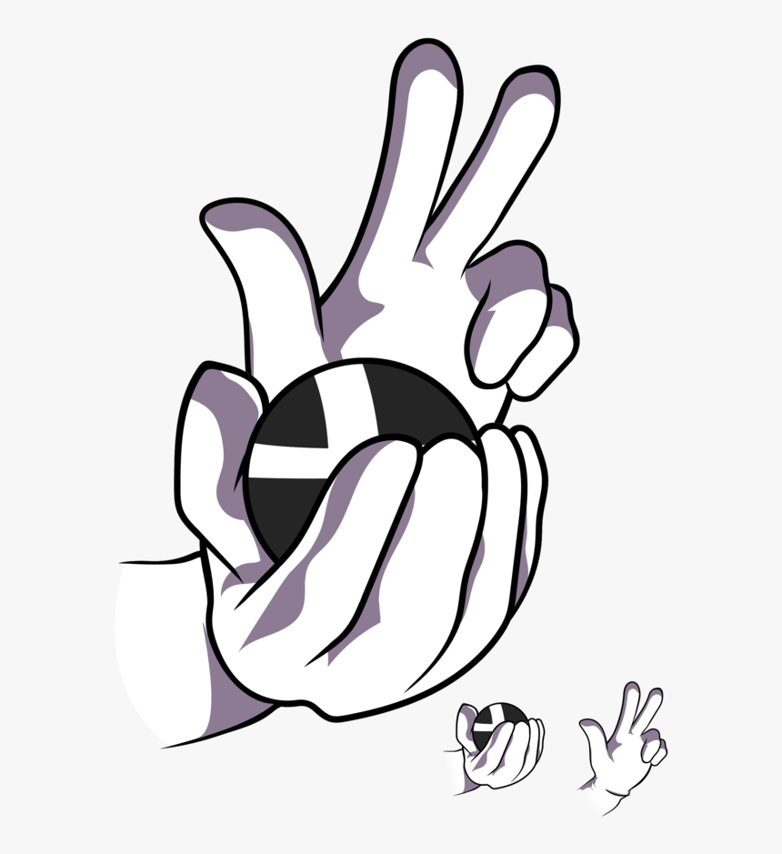 Master And Crazy Hand - Master Hand Holding Smash Ball, HD Png Download, Free Download