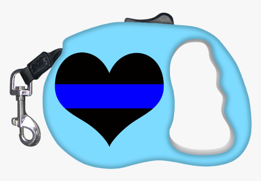 Thin Blue Line Heart Dog Leash Clipart , Png Download - Dog Leash Mockup, Transparent Png, Free Download