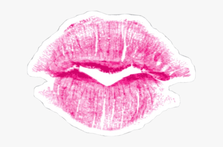 #lipstick #lips #print #sticker #cute #pink #mark #lipstickmark - Lipstick Imprint, HD Png Download, Free Download