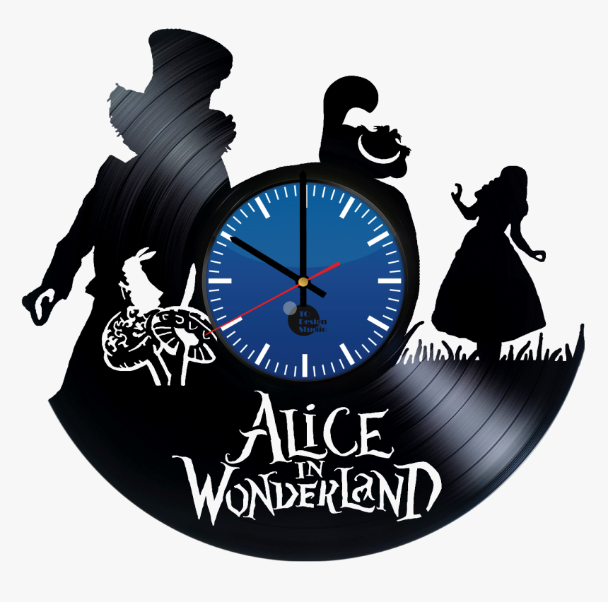 Vinyl Clock Designs Png Transparent - Alice In Wonderland Designs, Png Download, Free Download