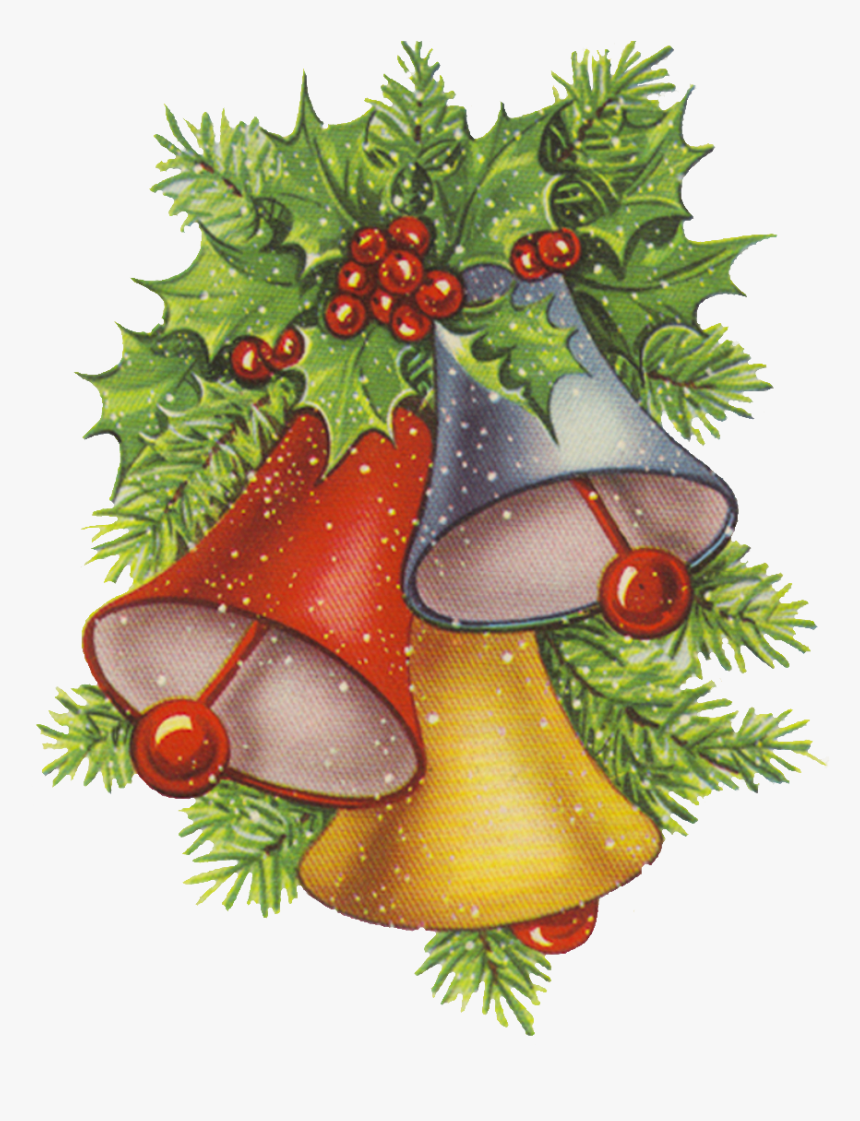 Holly Bells Png - Merry Christmas Bells Clipart, Transparent Png, Free Download