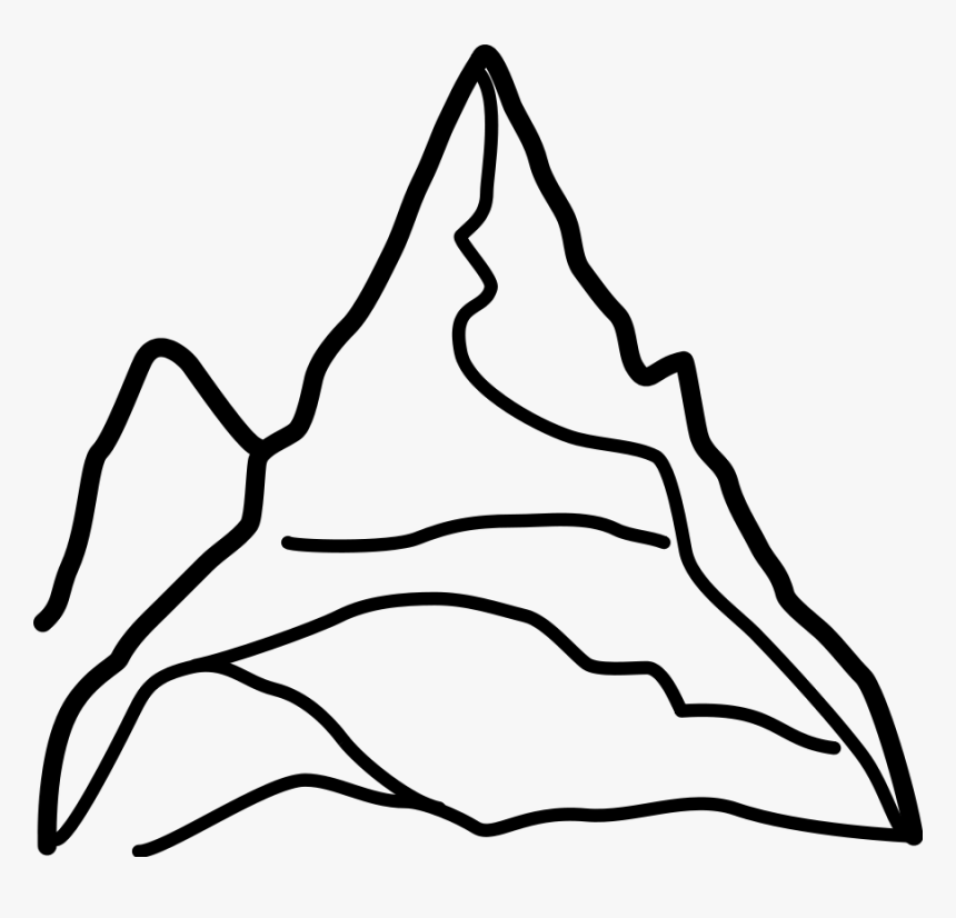 Mountain Svg Clip Arts - Mount Everest Drawing Easy, HD Png Download, Free Download