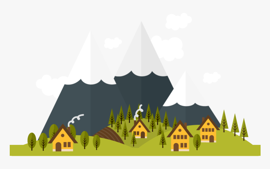 Deep In The Mountains Vector 800800 Transprent Png - House And Mountain Png, Transparent Png, Free Download