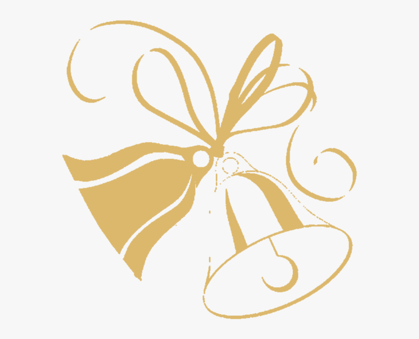 Wedding Bells - Transparent Gold Wedding Bells, HD Png Download, Free Download