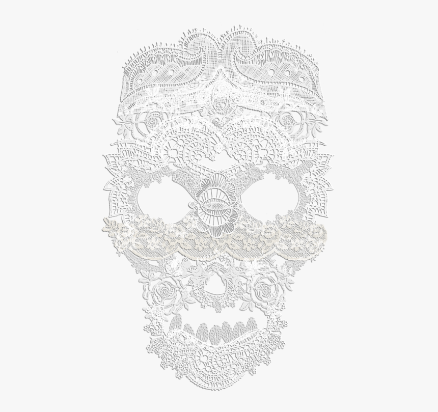 Lace Skull On Tumblr Png Lace Skull Tumblr - Skull, Transparent Png, Free Download