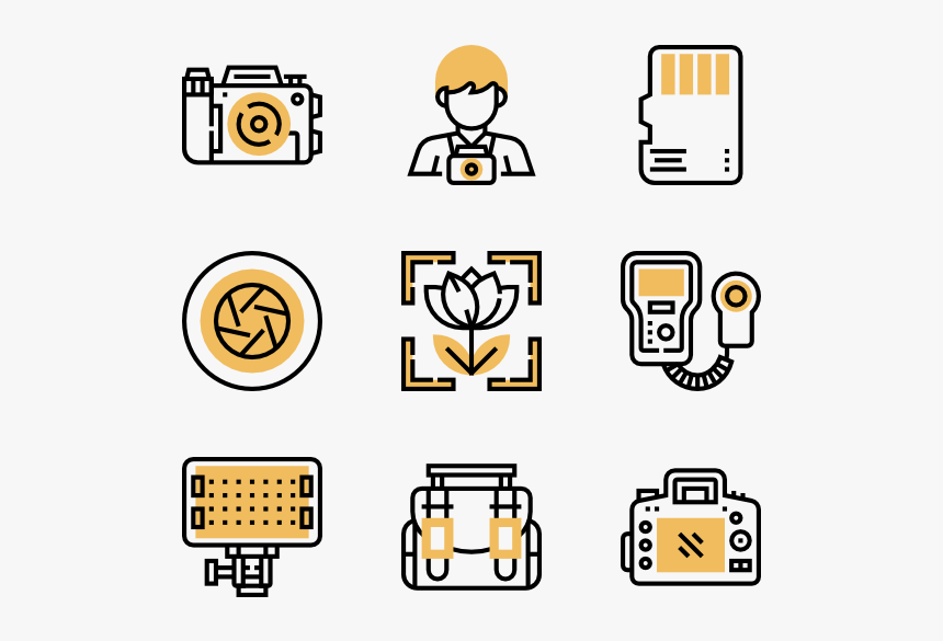 Camera And Accessories - Vector Travel Icon Png, Transparent Png, Free Download