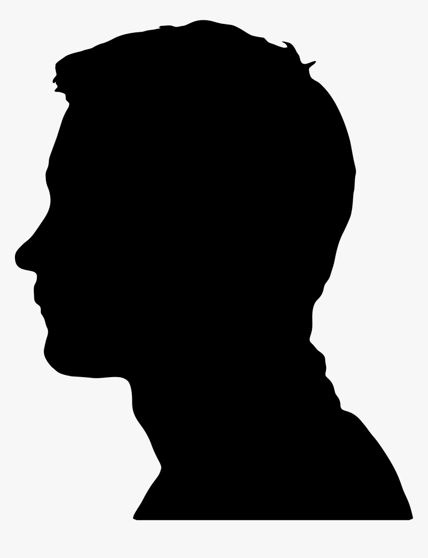 Silhouette Male Clip Art - Male Head Profile Silhouette, HD Png Download, Free Download