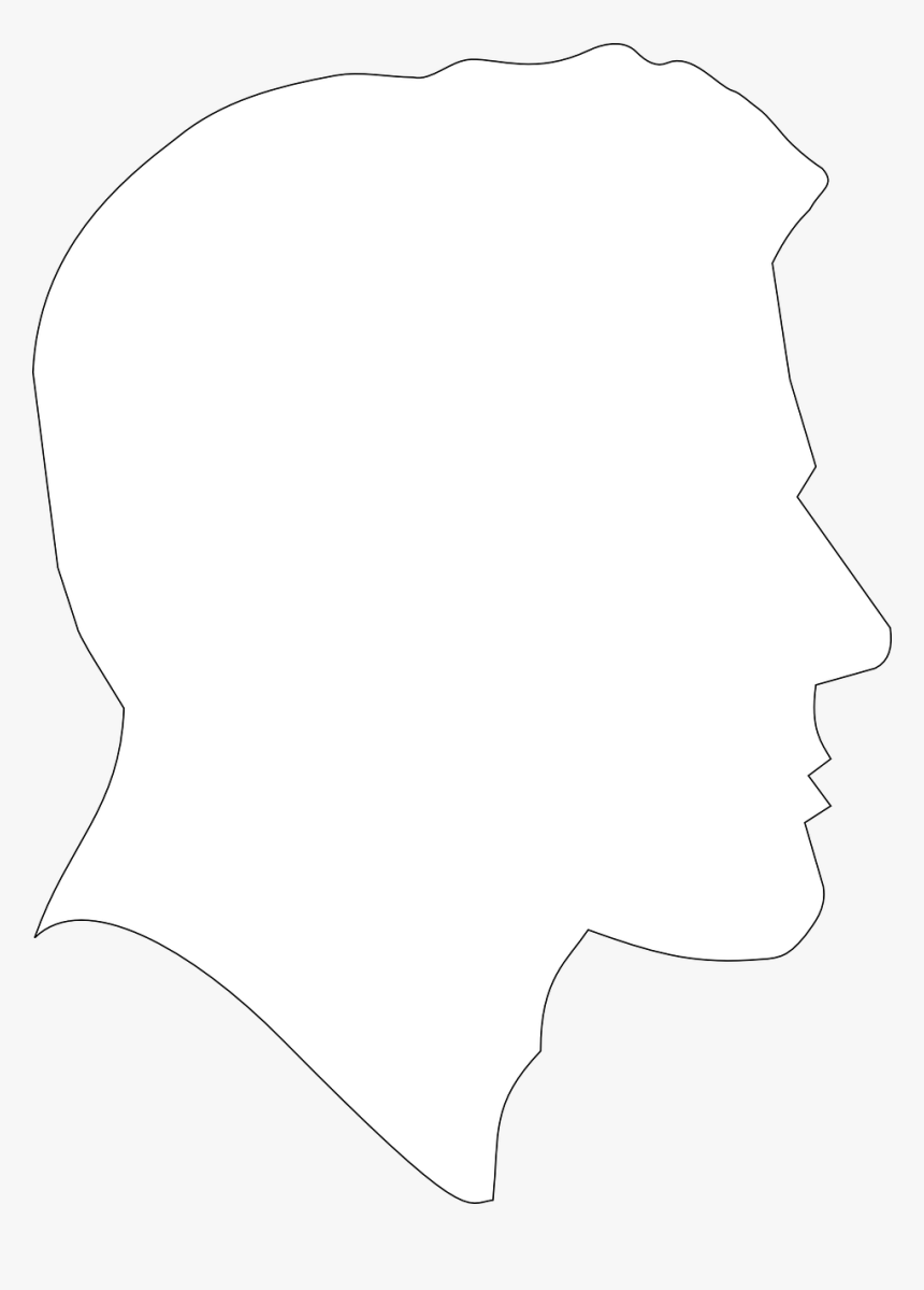 Transparent Man Profile Clipart - Face Silhouette White Png, Png Download, Free Download