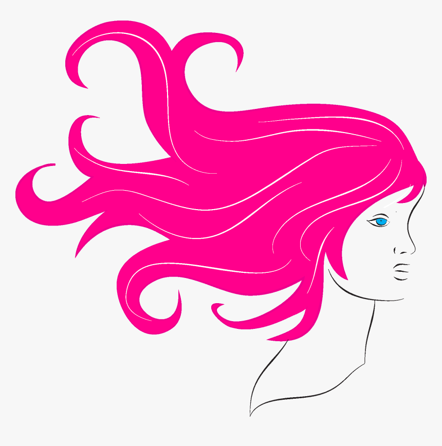 Pink Hair Clip Art, HD Png Download, Free Download