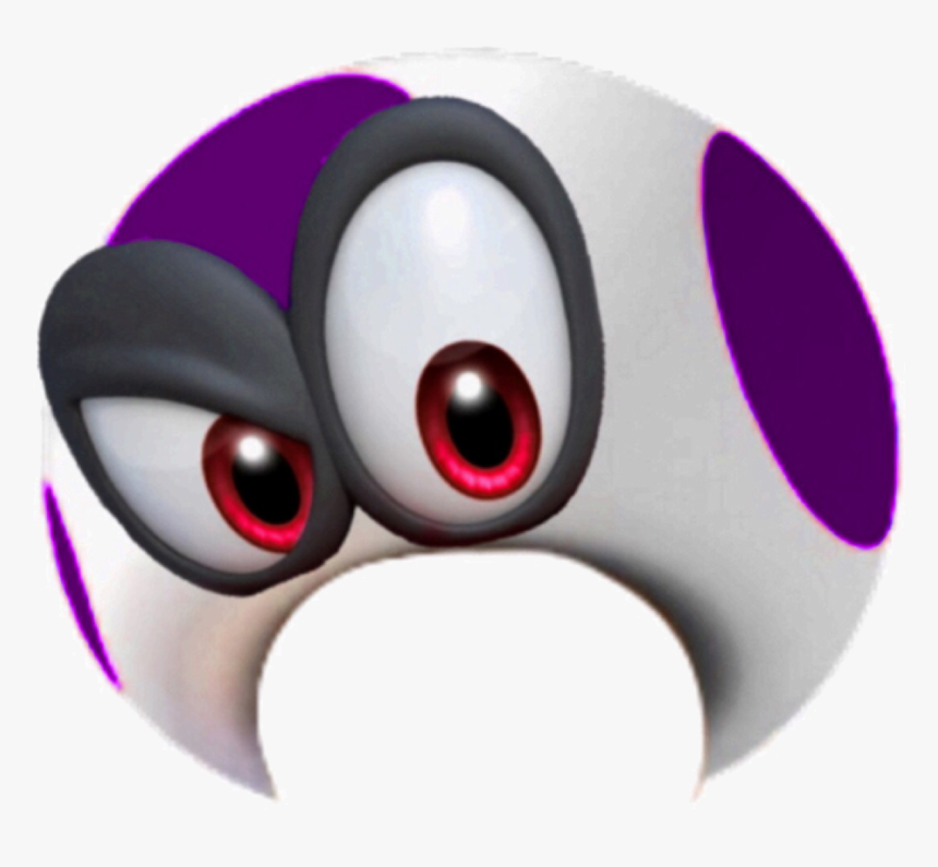 Cappy On Purple Toad"s Hat - Super Mario Odyssey Purple Hat, HD Png Download, Free Download