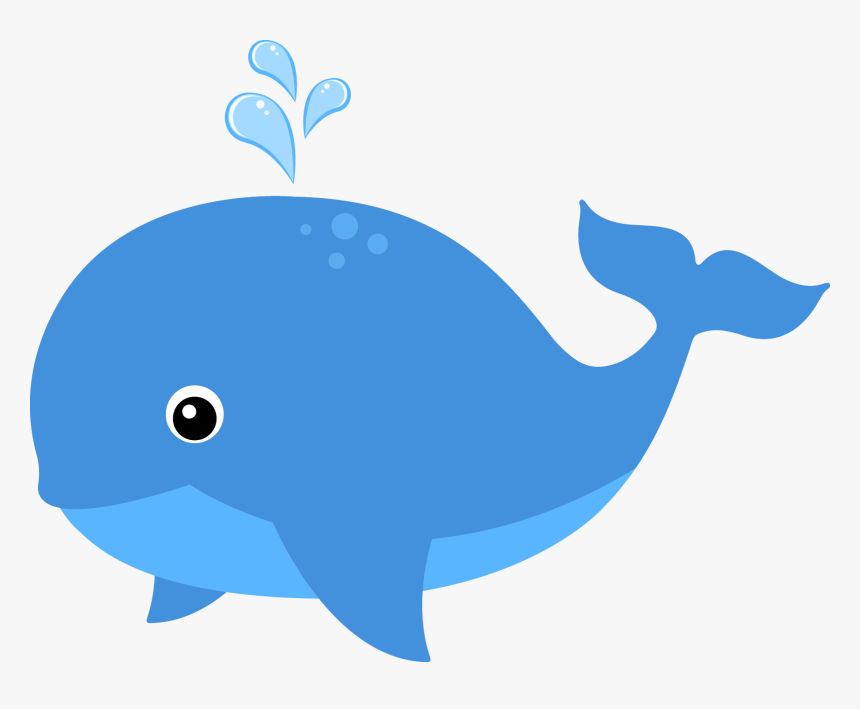 Sea Creatures Png - Cute Blue Whale Clipart, Transparent Png, Free Download