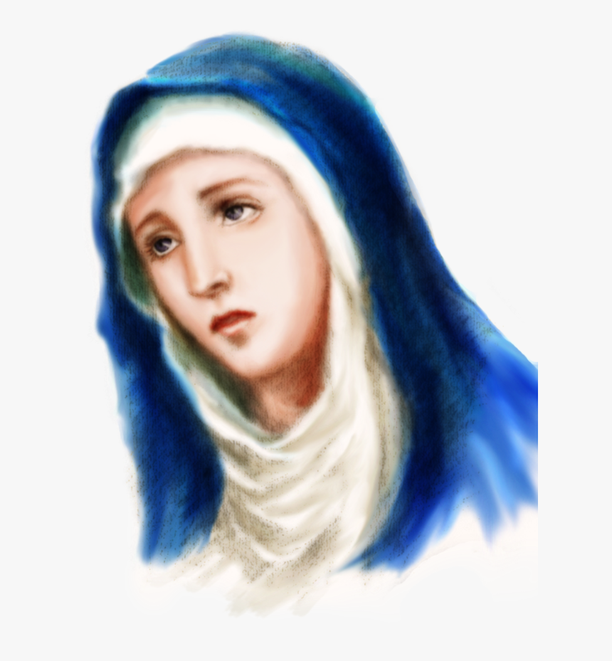 Religious Virgin Mary Tattoos With Simplistic Approach - Mama Mary Colored Tattoo, HD Png Download, Free Download
