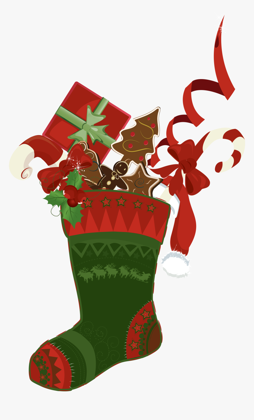 Stockings Decoration Christmas Drawing Free Hd Image - Christmas Decoration Drawing, HD Png Download, Free Download