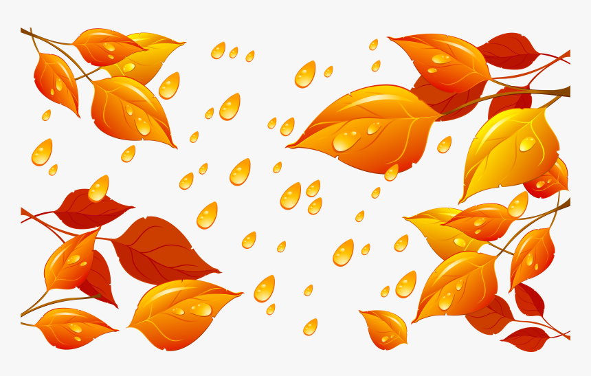 Autumn Rain Png Free Download - Vector Background สี ส้ม, Transparent Png, Free Download