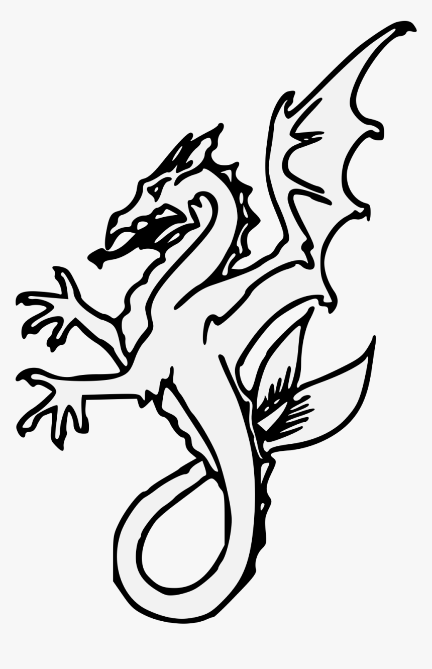 Heraldry Dragon Clipart, HD Png Download, Free Download