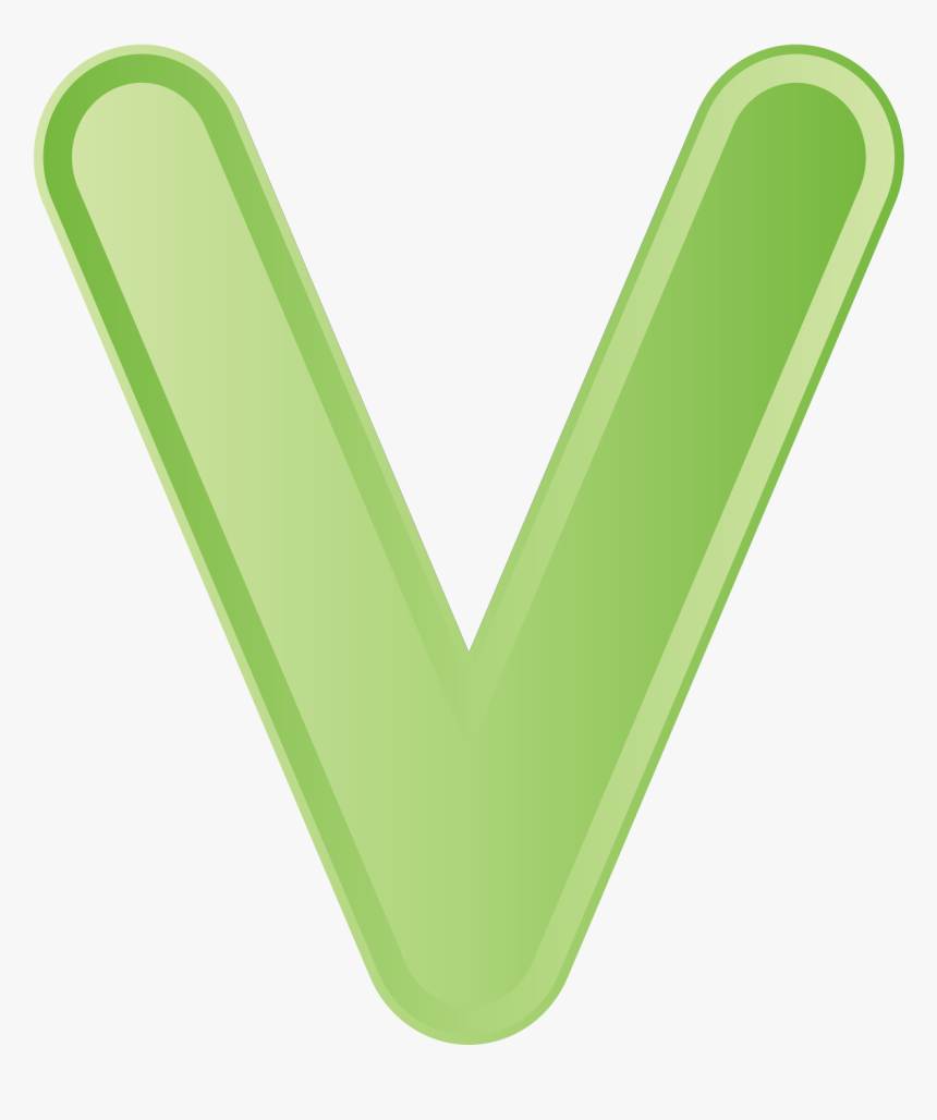 Transparent Background Green Letter V, HD Png Download, Free Download