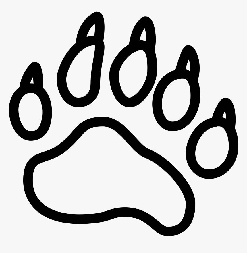 Bear Paw Print Png - Giant Panda Foot Print, Transparent Png, Free Download