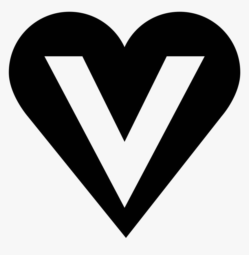 V Letter Png Image File - Vegan Icon Black Png, Transparent Png, Free Download