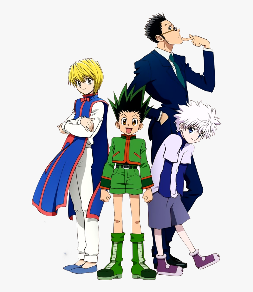 #gon #killua #kurapika #leorio #hxh #hunterxhunter - Gon Killua Kurapika Leorio, HD Png Download, Free Download