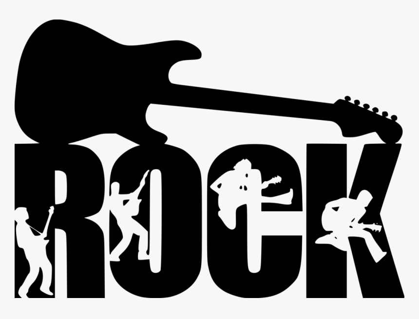 Rock & Roll Wall Art Design - Silhouette Rock, HD Png Download, Free Download