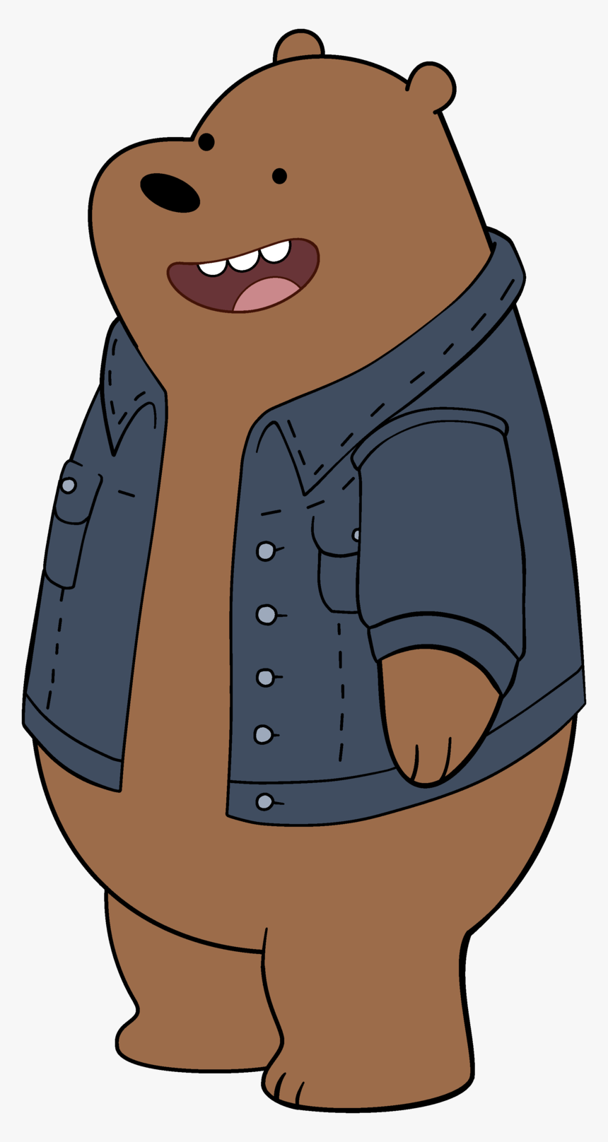 Jacket We Bare Bears Grizz Drawing Hd Png Download Kindpng - roblox we bare bears phone