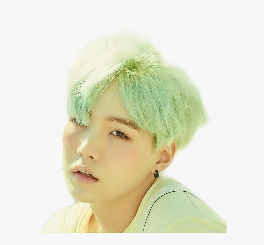 Transparent Min Yoongi Png - Min Yoongi Green Hair, Png Download, Free Download