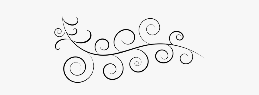 Clip Art Of Thin Flourish Branch - Desenho Ramos De Folhas Png, Transparent Png, Free Download