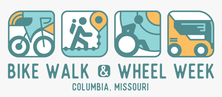 Bike, Walk & Wheel Week Logo Of Bike, Person Walking, - Bike Walk Logo, HD Png Download, Free Download