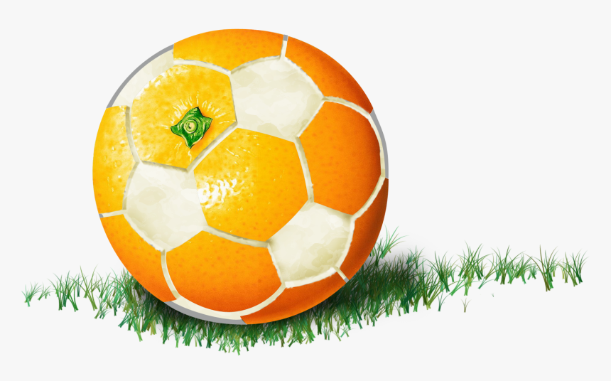 Orange Football Png - Orange Fruit Football Ball, Transparent Png, Free Download