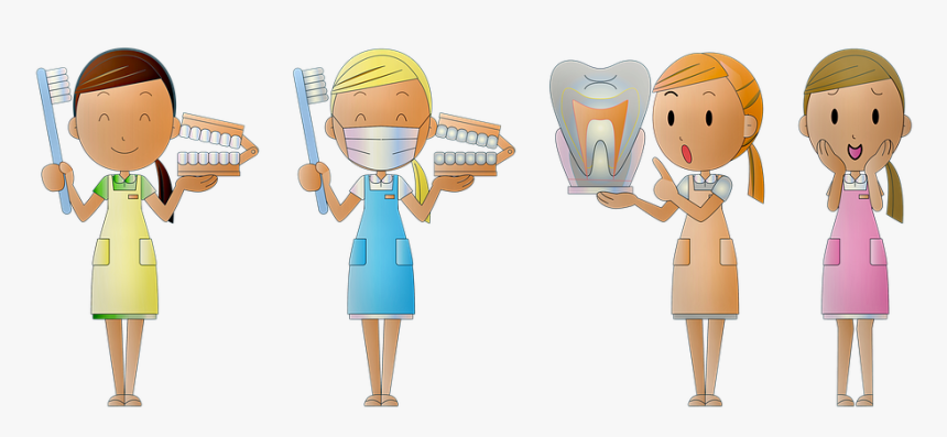 Dental, Teeth, Dental Assistant, Dentist, Toothpaste - Cartoon Dental Assistant Png Free, Transparent Png, Free Download