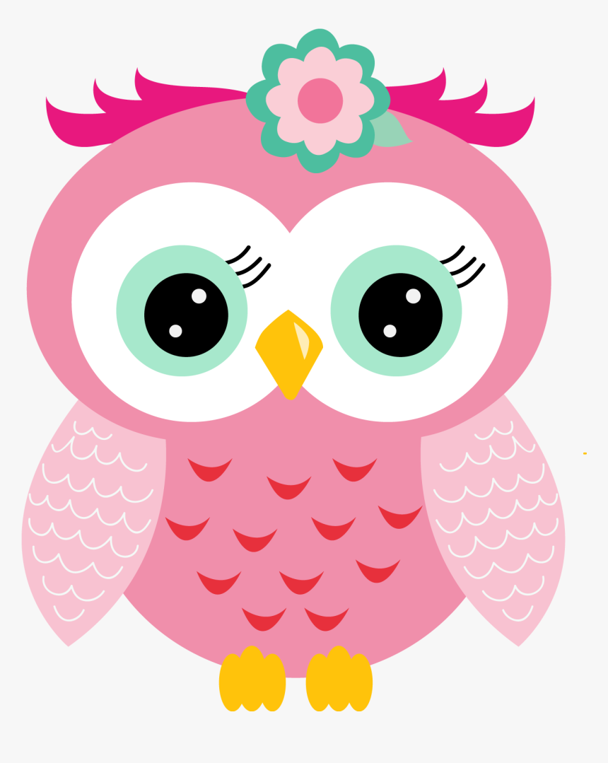 Pink Owl Infant Cute Babies Cartoon Hand-painted Clipart - Coruja Rosa, HD Png Download, Free Download