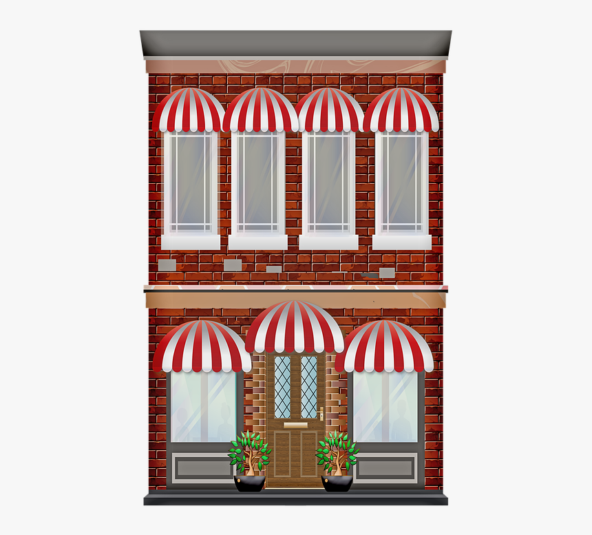 Apartment Building, Brick, Awnings, Victorian, Retro - Sash Window, HD Png Download, Free Download