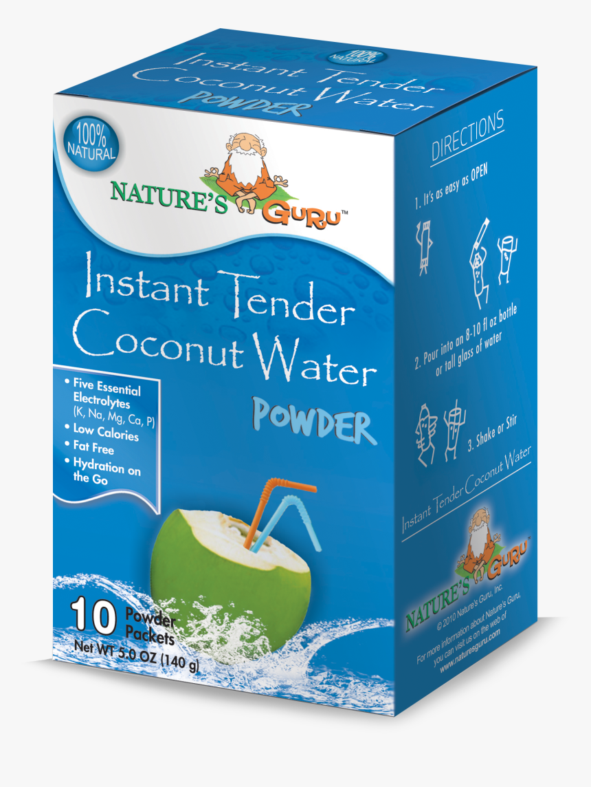 Nature"s Guru Tender Coconut Water Powder - Coconut Water Packets, HD Png Download, Free Download