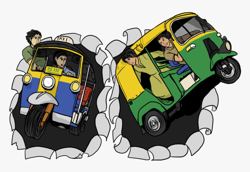Funny Auto Rickshaw Cartoon Hd Png Download Kindpng
