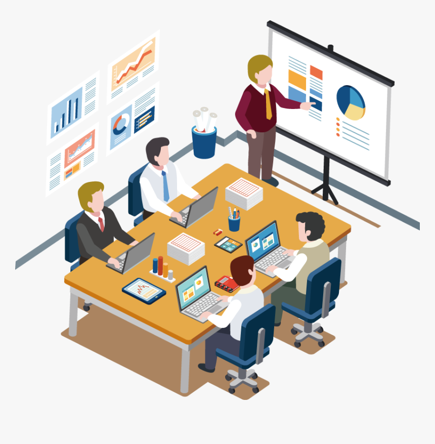 Information Graphic People Apartment Design Meeting - Flat Design Meeting, HD Png Download, Free Download