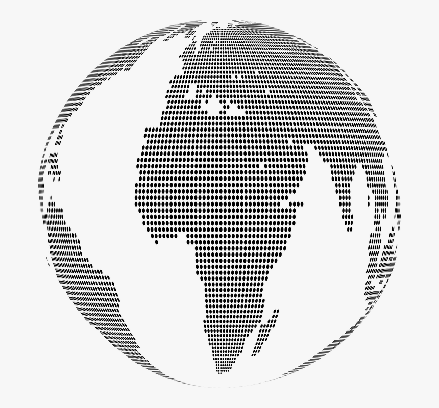 World, Earth, Planet, Globe, Map, Geography - Dotted World Globe Png, Transparent Png, Free Download