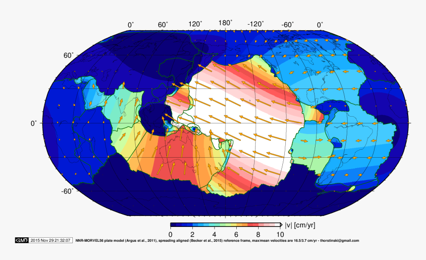 Absolute Plate Motion Map, HD Png Download, Free Download