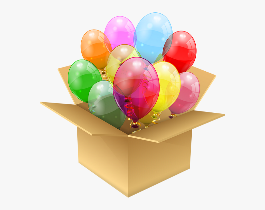 Ballons D Birthday Balloons - Balloon With Box Png, Transparent Png, Free Download
