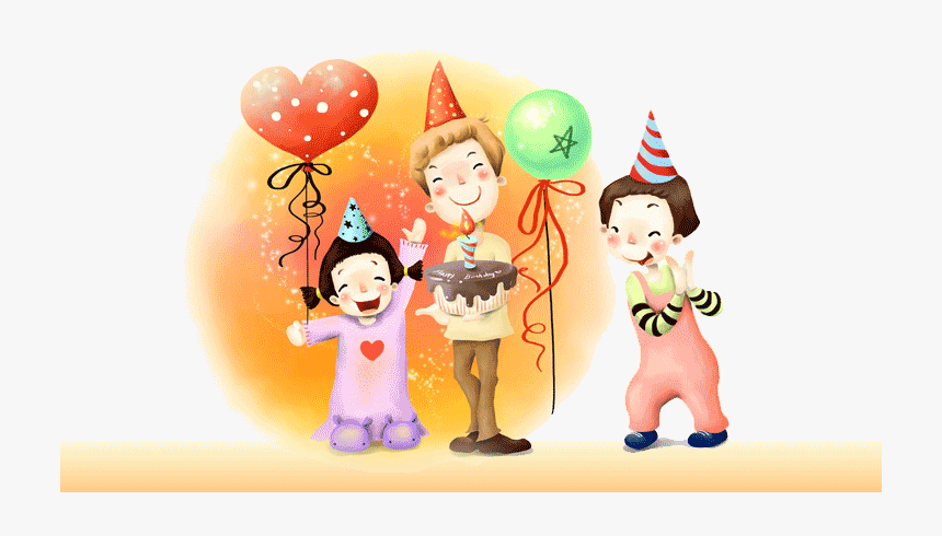 Birthday Background For Kids Png - Happy Birthday Images Hd Cartoon, Transparent Png, Free Download