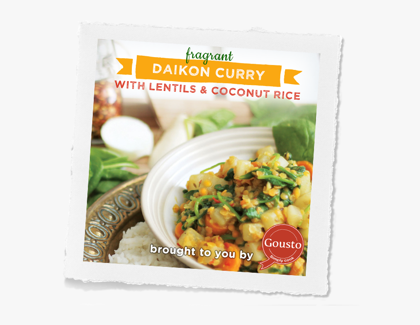 Daikon Curry With Lentils - Side Dish, HD Png Download - kindpng