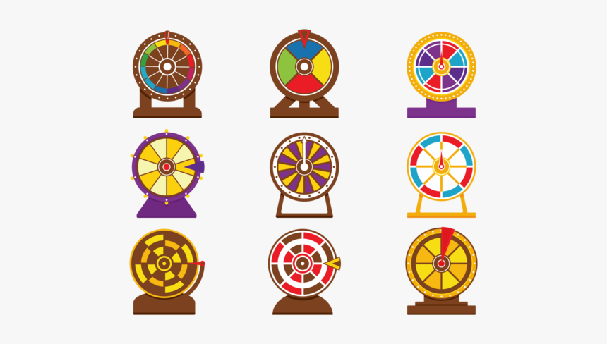 Vector Spinning Wheel Game - Spin Wheel Vector Png, Transparent Png, Free Download